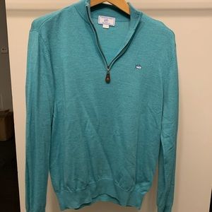 Southern Tide Quarter Zip Sweater Size: M